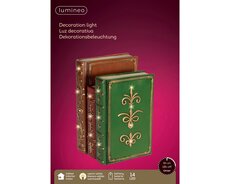 LED boek polyresin steady binnen, kleuren/warm wit, L 15,5 cm x B 18,5 cm x H 27 cm - afbeelding 3