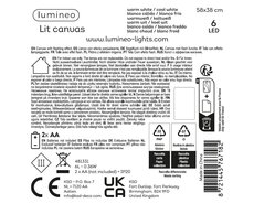 LED canvas pvc knippereffect binnen – warm wit/koel wit – L 1,5 cm x B 58 cm x H 38 cm - afbeelding 3