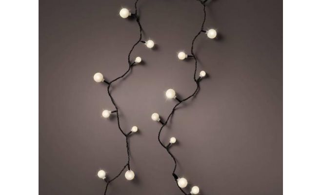 LED cherry L 900cm 120 lights zwart/warm wit, Led kerstverlichting