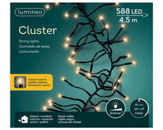 Cluster led, L 4,5m, 588 lights klassiek warm, zwart, Led kerstverlichting - afbeelding 2