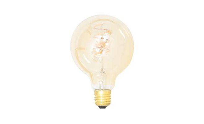 LED lamp, amber, b 9.5 cm, h 14 cm, 4w, e27