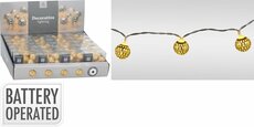 led lampjes met metalen deco - afbeelding 2