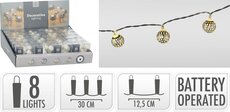 led lampjes met metalen deco - afbeelding 2