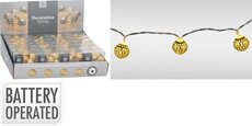 led lampjes met metalen deco - afbeelding 2