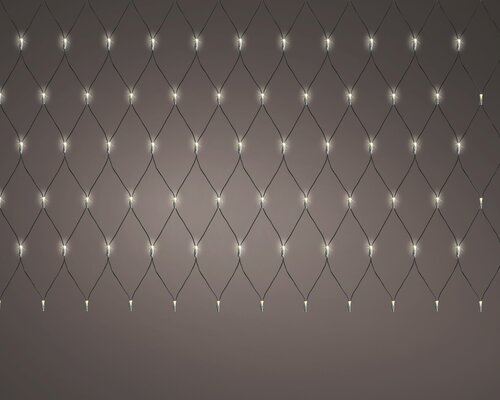 LED net lights continu licht buiten – zwart/warm wit – B 200 cm x H 200 cm