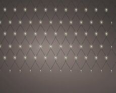 LED net lights continu licht buiten – zwart/warm wit – B 200 cm x H 200 cm