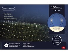 LED net lights continu licht buiten – zwart/warm wit – B 200 cm x H 200 cm - afbeelding 3