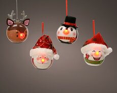 LED Nose Light Up, kerstbal, per stuk