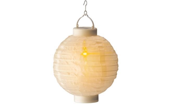 Led sol lantaarn nylon d20h23cm wit