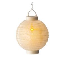 Led sol lantaarn nylon d20h23cm wit