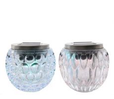 Led solar tafellamp glas 10cm-1l per stuk