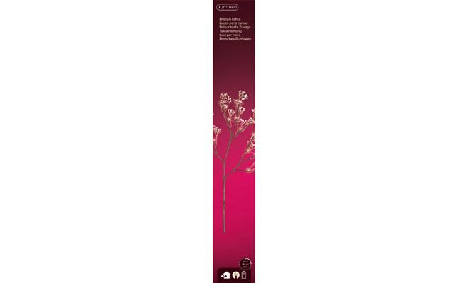 Led tak bloem buit  L 75cm warm wit, 16 lamps, Led kerstverlichting - afbeelding 1