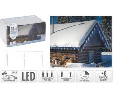 led Kerstverlichting, icicle, 40 led, wit - afbeelding 2