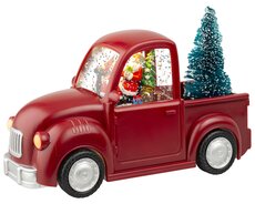 LED waterspinner kunststof auto met beweging op batterijen binnen – rood/warm wit – L 10