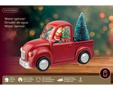 LED waterspinner kunststof auto met beweging op batterijen binnen – rood/warm wit – L 10 - afbeelding 3