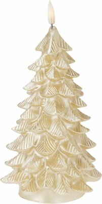 ledkaars boom goud - 11x11x17cm - afbeelding 1