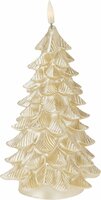 ledkaars boom goud - 11x11x17cm - afbeelding 1