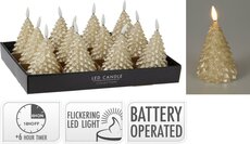 ledkaars boom goud - 8x8x11cm - afbeelding 2