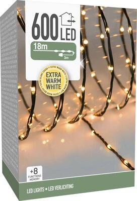 ledverlichting 600led extra warm, Led kerstverlichting - afbeelding 1