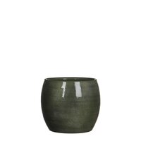Lester pot rond groen - H14 x Ø16 cm