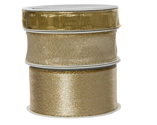 Lint polyester, L 400 cm, goud