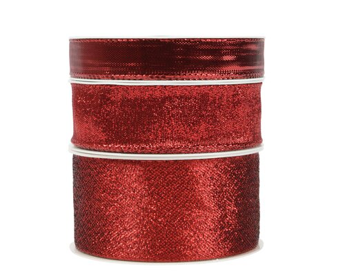 Lint polyester, L 400 cm, rood