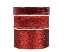 Lint polyester, L 400 cm, rood