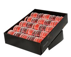 Lint polyester satin, rood, L 300 cm x B 2 cm x H 0,01 cm, keuze uit 1 stuks - afbeelding 2