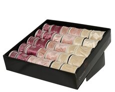 Lint polyester velvet pearl edge, assortie, L 200 cm x B 6,3 cm x H 0,1 cm, keuze uit 1 stuks - afbeelding 2