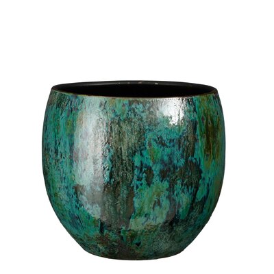 Loren pot rond blauw - H28 x Ø28 cm