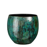 Loren pot rond blauw - H28 x Ø28 cm