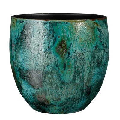 Loren pot rond blauw - H34 x Ø34 cm