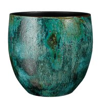 Loren pot rond blauw - H34 x Ø34 cm