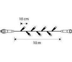 Luca Lighting led snoer warm wit met 98 lampjes - L1000cm, Led kerstverlichting - afbeelding 2