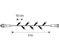 Luca Lighting led snoer warm wit met 49 lampjes - L500cm, Led kerstverlichting - afbeelding 2