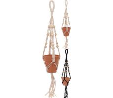 macrame met bloempot, meerdere variaties - afbeelding 1