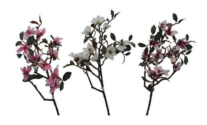 magnolia mini branch white, 100 cm,per stuk, kunstplant