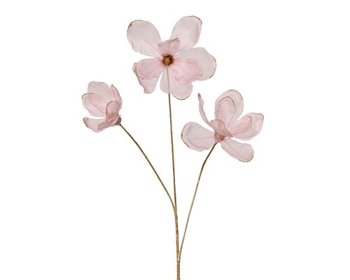 Magnolia polyester, roze, L 13 cm x B 22 cm x H 74 cm