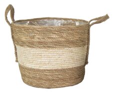 MEGA COLLECTIONS Mand cyl laag hayden d33h26cm wit