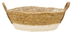 MEGA COLLECTIONS Mand hayden laag d40h14cm wit