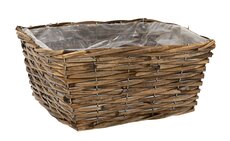 MEGA COLLECTIONS Mand planter vierkant cubu d25h12cm