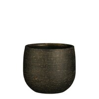 Marcus pot rond brons metalliek - H14 x Ø16 cm