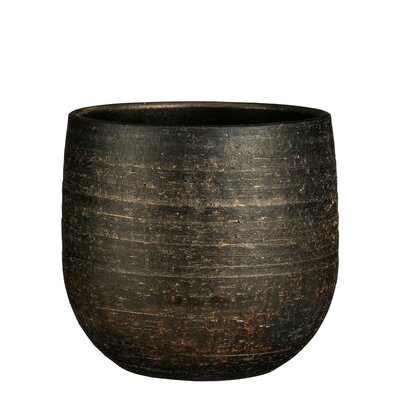 Marcus pot rond brons metalliek - H19 x Ø21 cm