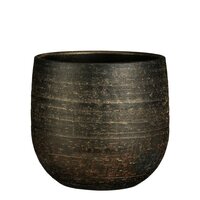 Marcus pot rond brons metalliek - H19 x Ø21 cm