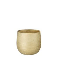Marcus pot rond champagne metalliek - H12 x Ø14 cm