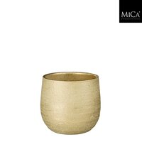 Marcus pot rond champagne metalliek - h12xd14cm
