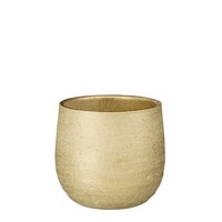Marcus pot rond champagne metalliek - H14 x Ø16 cm