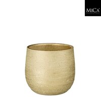 Marcus pot rond champagne metalliek - h14xd16cm