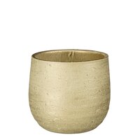 Marcus pot rond champagne metalliek - H16 x Ø18 cm