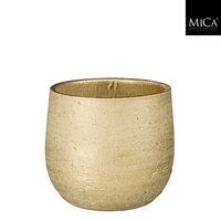Marcus pot rond champagne metalliek - h16xd18cm